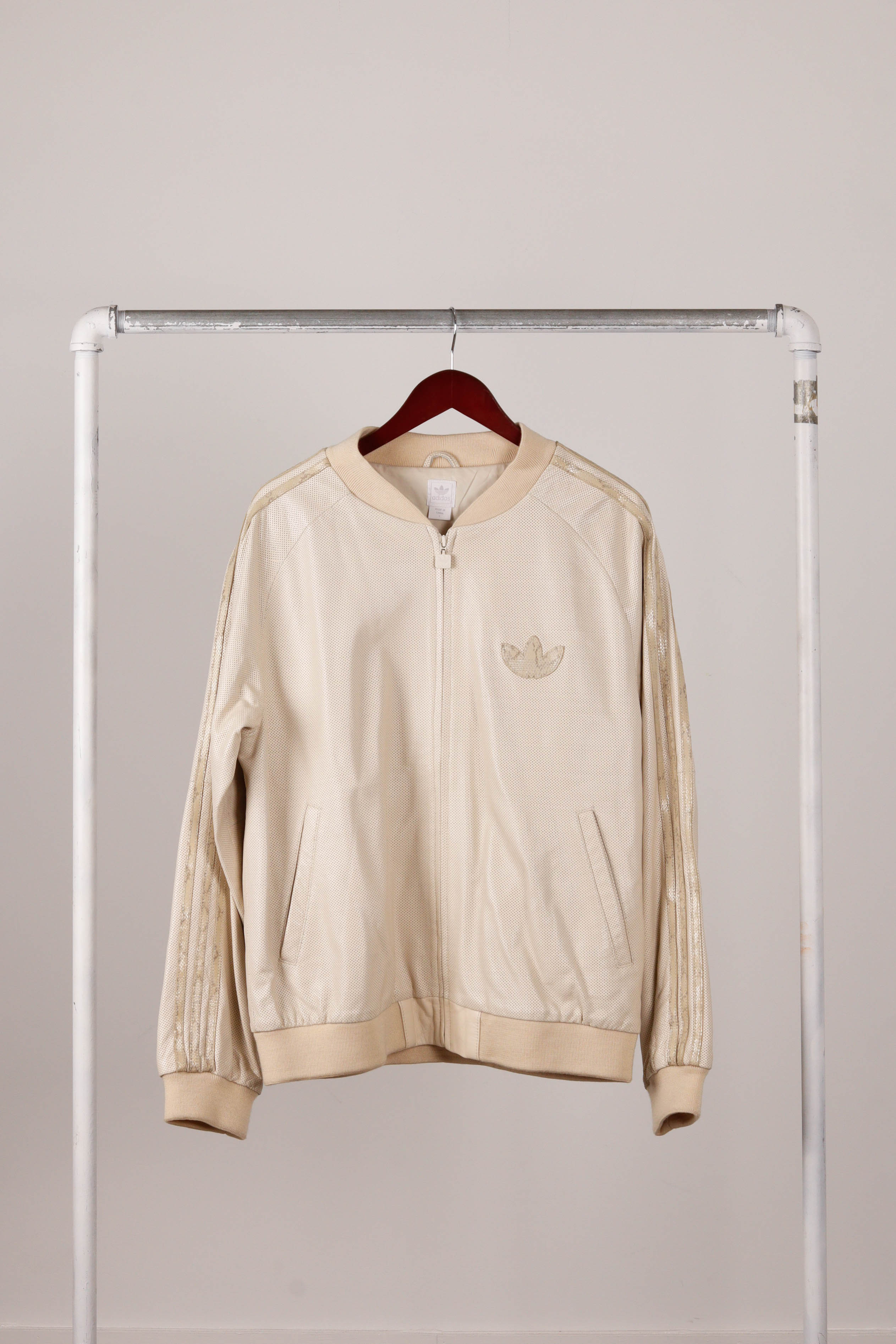 Vintage 2005 Adidas Original Snakeskin Leather Track Suit Jacket