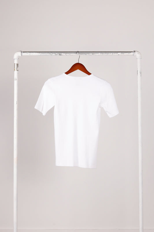 90's APC Women's 'V-Neck Cotton Jersey' Shirt