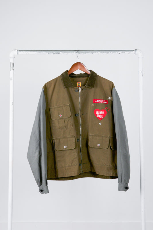 Human Made 'FW18 Heart Embroidered Hunting' Jacket Olive Green (2018)