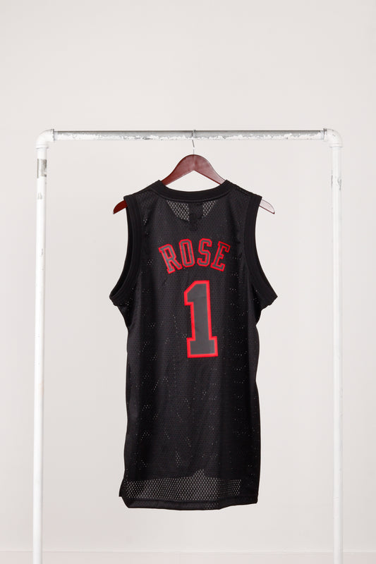 adidas 2009 'Chicago Bulls Derrick Rose Blackout Alternate' Swingman Jersey