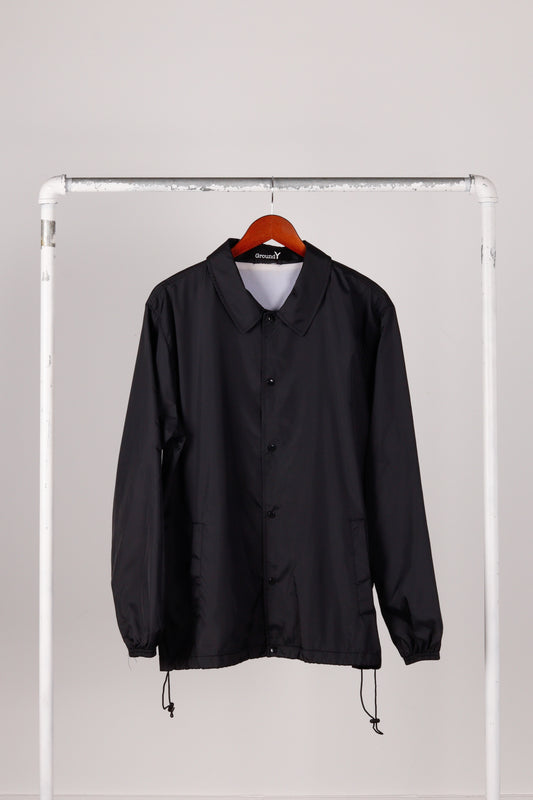 Ground Y by Yohji Yamamoto AW18 'Graffiti Logo' Nylon Coach Jacket Black (2018)