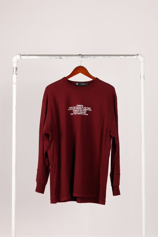 GU x UNDERCOVER FW21 'Heavy Weight Graphic' L/S T-Shirt Wine (2021)