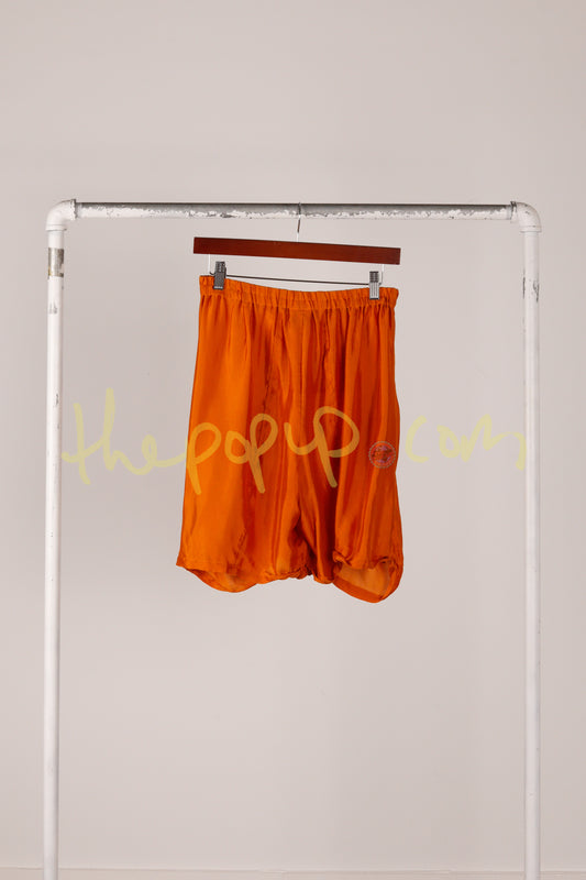 Dries Van Noten SS18 'Sling Pocket' Silk Shorts Tangerine (2018)