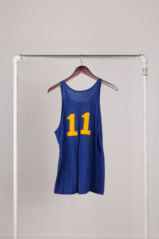 Vintage 50's CEMS '11' Basketball Jersey Blue