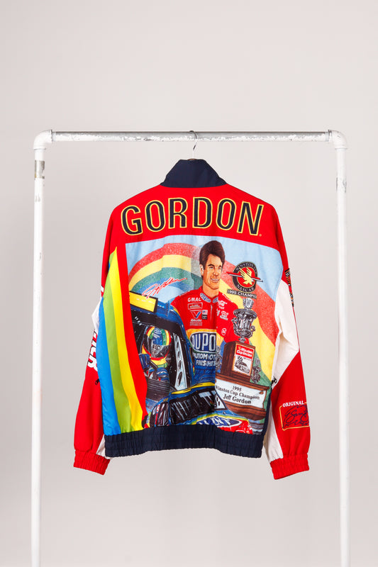 Vintage 1995 Speed Zone 'Jeff Gordon Winston Cup Illustrated' Windbreaker Jacket