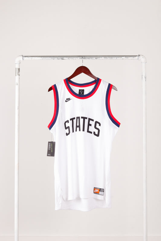 Nike USMNT Soccer 'States' Basketball Jersey White (2021)
