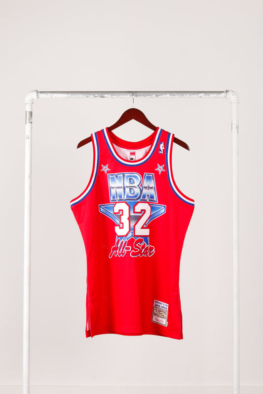 Mitchell & Ness '1991 All Star Erving Magic Johnson' Authentic Basketball Jersey Red
