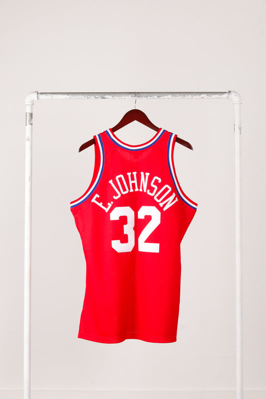 Mitchell & Ness '1991 All Star Erving Magic Johnson' Authentic Basketball Jersey Red