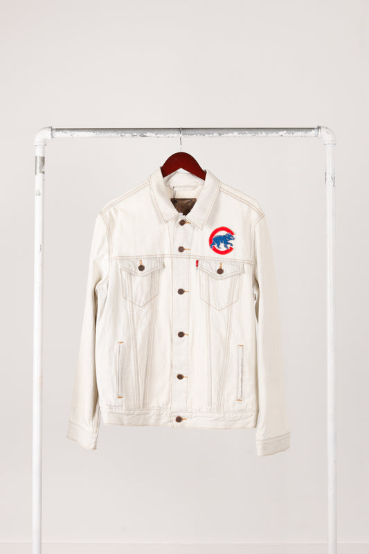 Levi's x MLB 'Chicago Cubs SAMPLE' Light Wash Denim Trucker Jacket (2016)