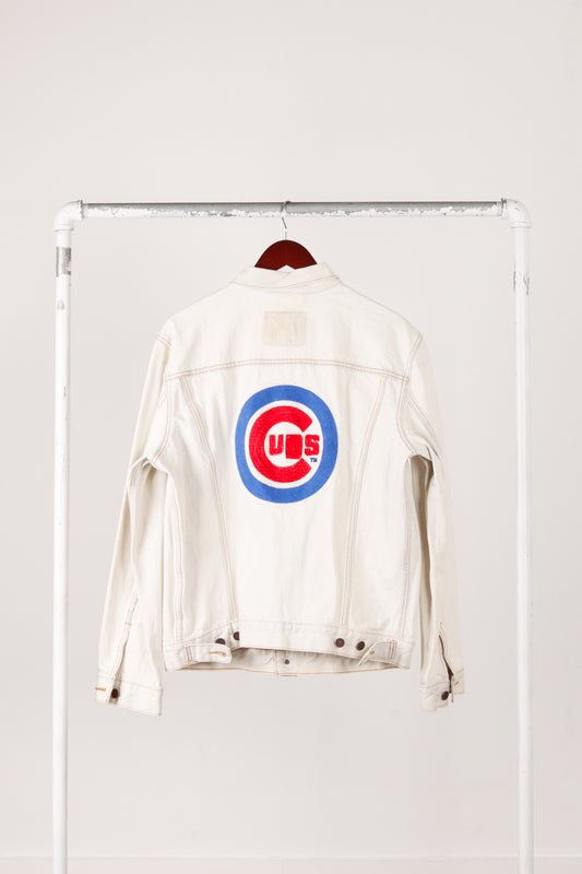 Levi's x MLB 'Chicago Cubs SAMPLE' Light Wash Denim Trucker Jacket (2016)