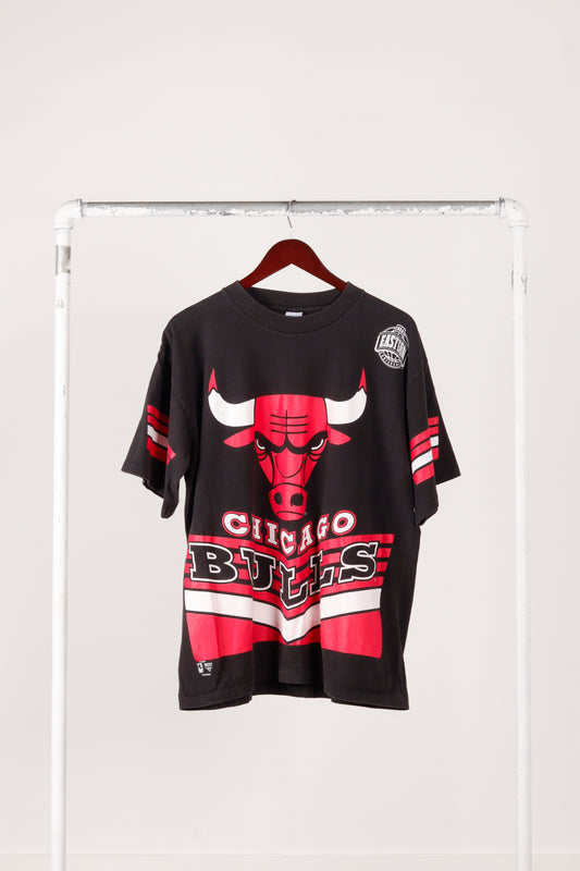 Vintage 90's Chicago Bulls 'Jersey Graphic' T-Shirt Black