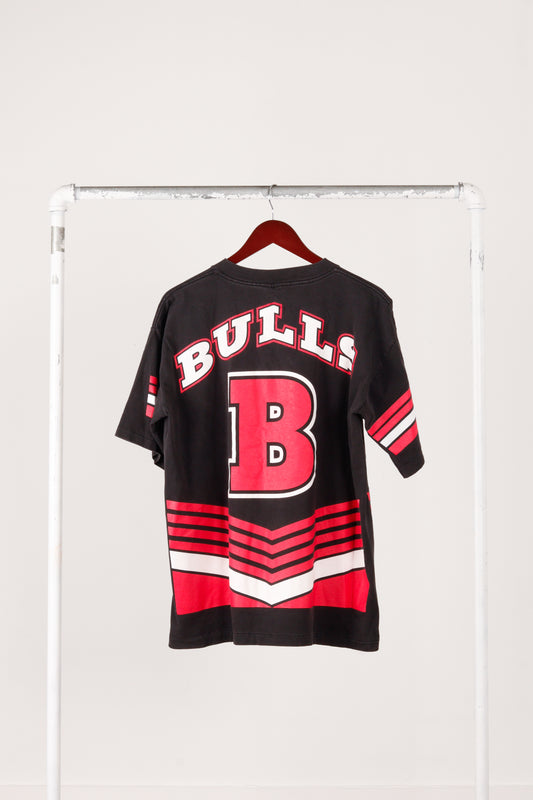 Vintage 90's Chicago Bulls 'Jersey Graphic' T-Shirt Black