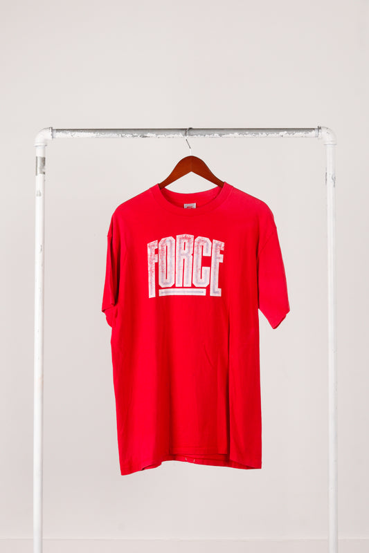 Vintage 80's Nike 'Force' Basketball Logo T-Shirt Red