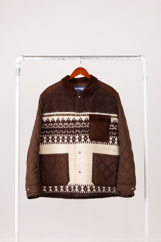 Junya Watanabe Comme des Garçons FW21  'Fair Isle Sweater' Jacket Brown White (2021)