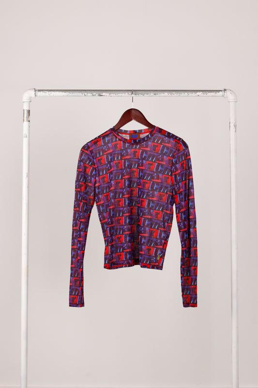 Heaven by Marc Jacobs SS21 'Loopy Logo Print' Mesh Top (2021)
