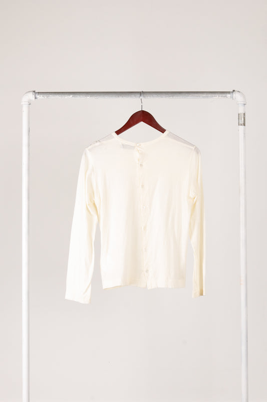 Comme des Garçons tricot FW06 'Floral Laced' L/S T-Shirt White (2006)