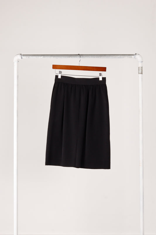 90's Yves Saint Laurent 'A Line' Skirt Black
