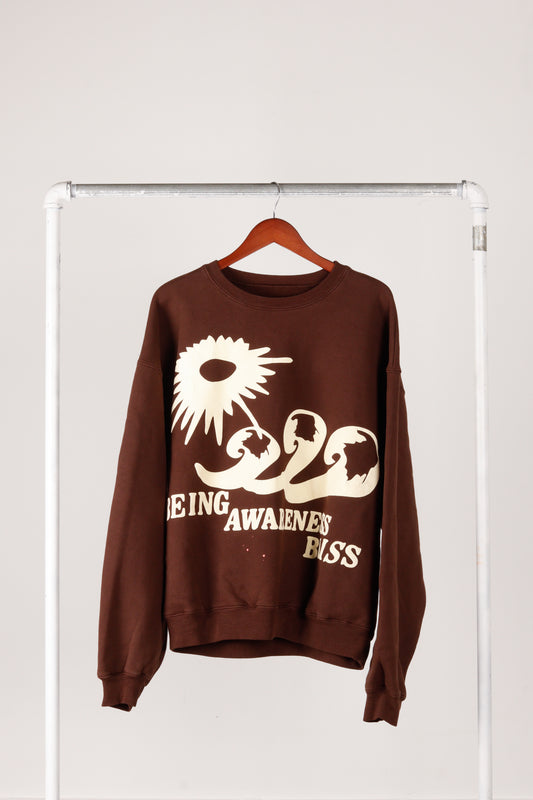 Cactus Plant Flea Market FW20 'Being Awareness Bliss' Crewneck Sweatshirt Brown (2020)