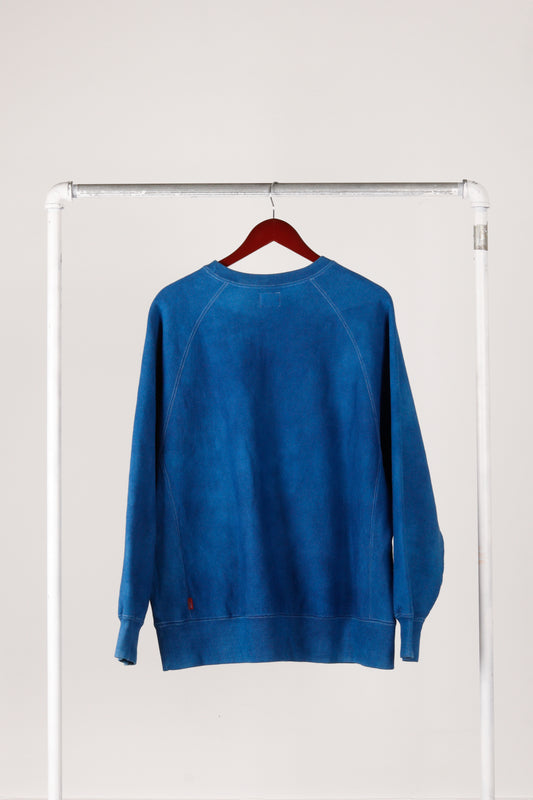 WTAPS SS17 'College Design Dyed' Crewneck Sweatshirt Blue (2017)