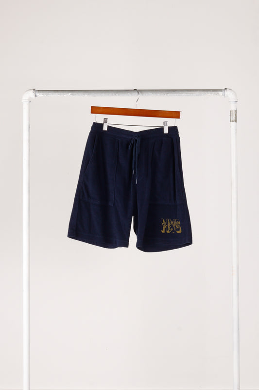 Hysteric Glamour 'Collegiate Terry Cloth' Sweat Shorts Navy