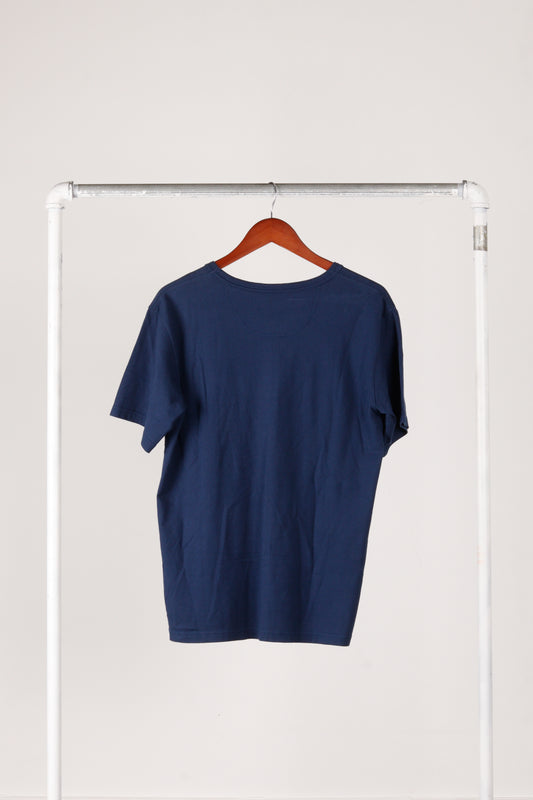 White Mountaineering FW13 'Wool Cable Knit Pocket' T-Shirt Navy (2013)