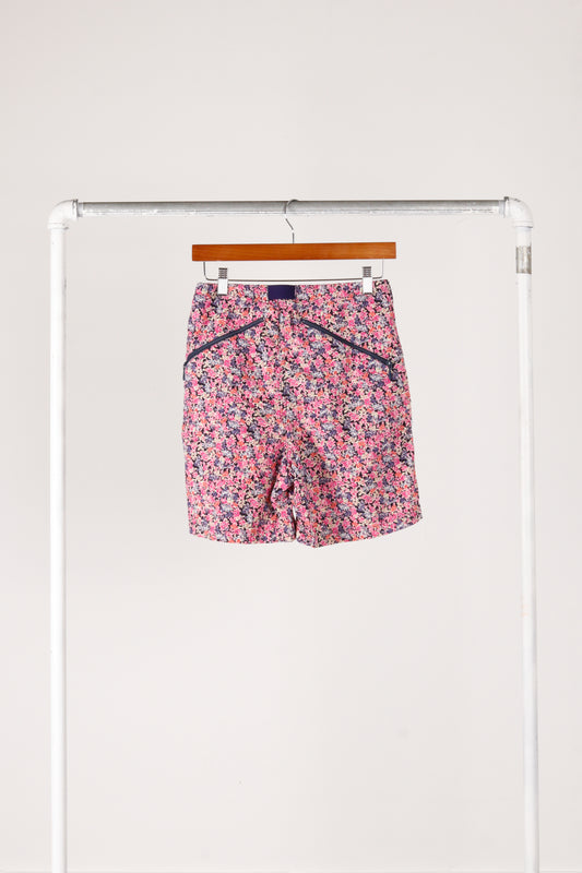 Needles 'Floral Print Belted Corduroy' Shorts