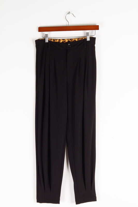 Hysteric Glamour 'Cheetah Lined 3 Pleated' Pants Black