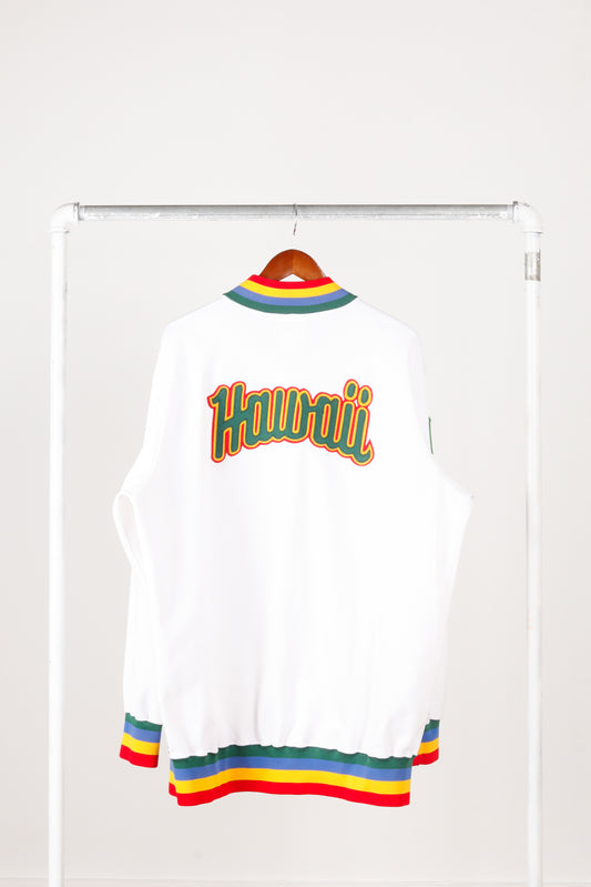 Vintage 1993-94 Wilson 'University Of Hawaii Rainbows Basketball Ahmad Ricketts' Home Warm Up Jacket