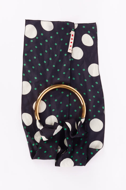 Marni SS08 'Polka Dot Print' Scarf Choker Green (2008)