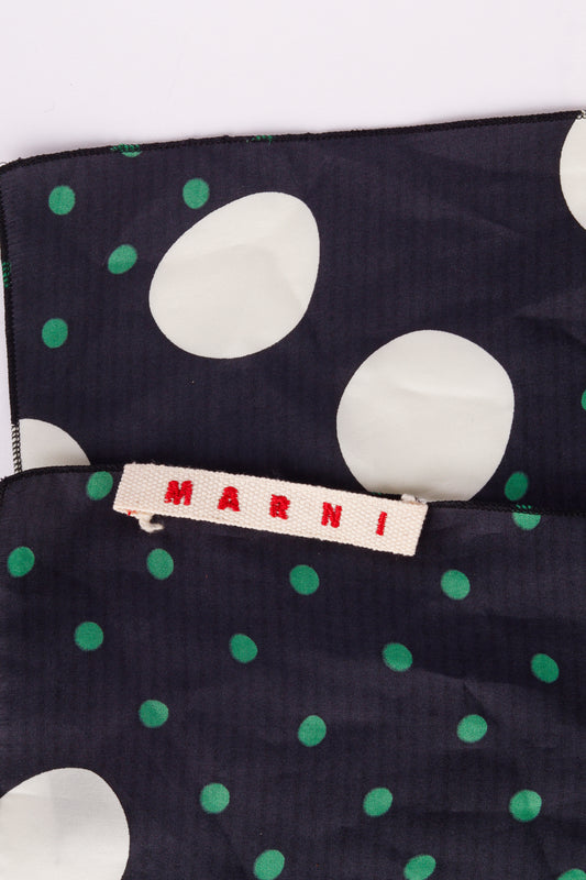 Marni SS08 'Polka Dot Print' Scarf Choker Green (2008)