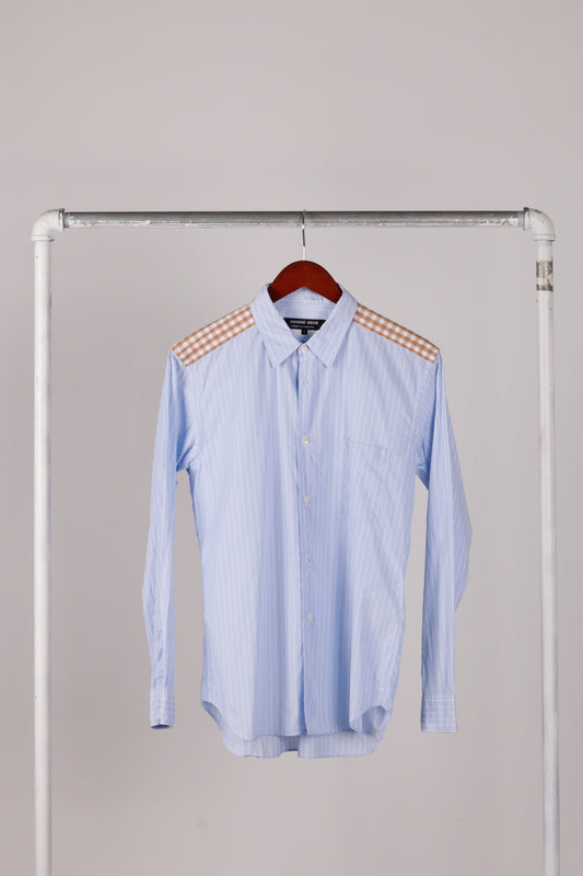 Comme des Garçons HOMME DEUX SS13 'Gingham Plaid Trimmed Striped' Shirt (2013)