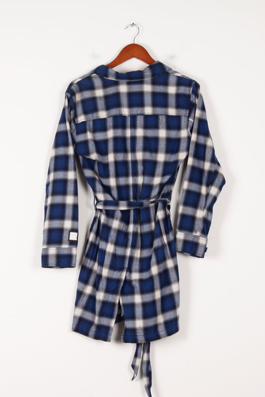 Luker FW16 'Ombre Check' Flannel Coat Blue (2016)