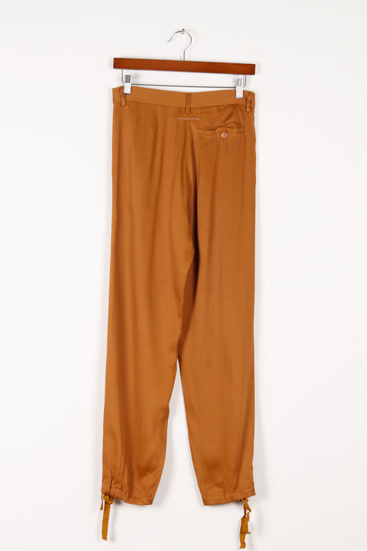 Maison Margiela 6 SS16 Womens 'Double Pleated Tie Hem' Pants Caramel (2016)