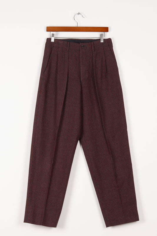 Y's for Men by Yohji Yamamoto FW08 'Pleated Houndstooth' Trousers Red (2008)