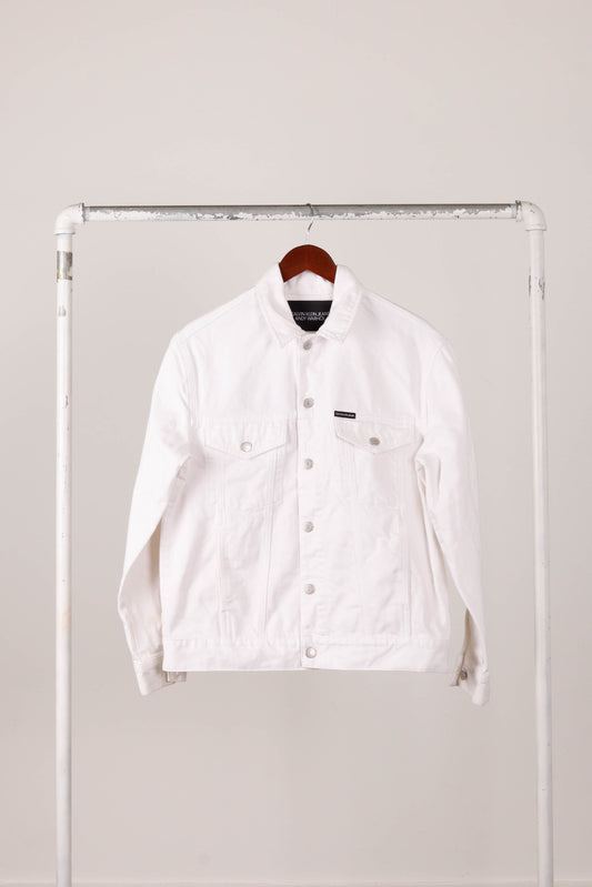 Calvin Klein 205W39 by RAF Simons x Andy Warhol SS18 'Rinse Pink Print' Denim Jacket (2018)