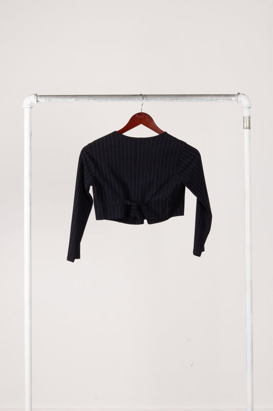 2000's Marithe Francois Girbaud Womens 'Cropped Elastane Blazer' Top (2011)