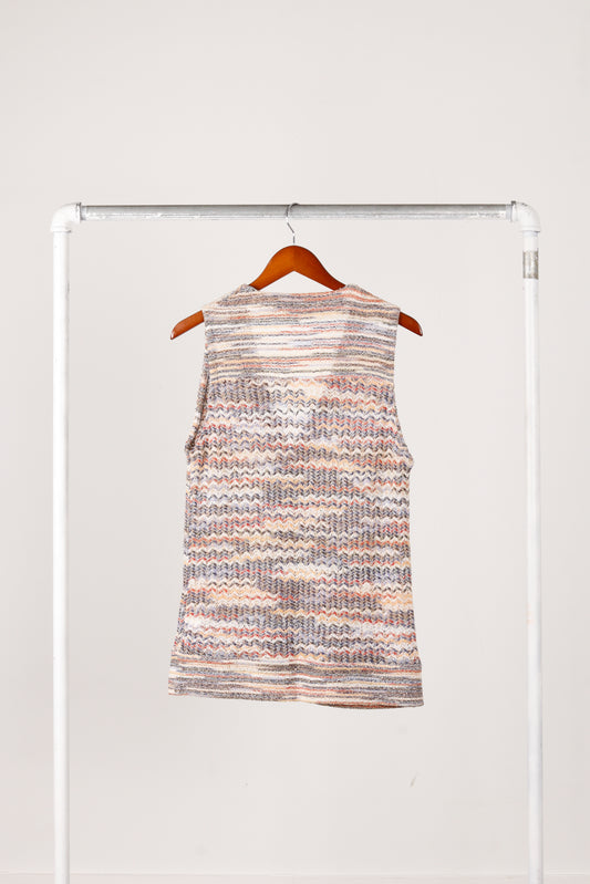 Missoni 2000's 'Multicolor Knit' Cardigan Sweater Vest