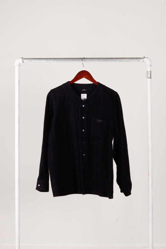 Visvim SS19 'Free Edge Baseball Collar L/S' Shirt Black (2019)