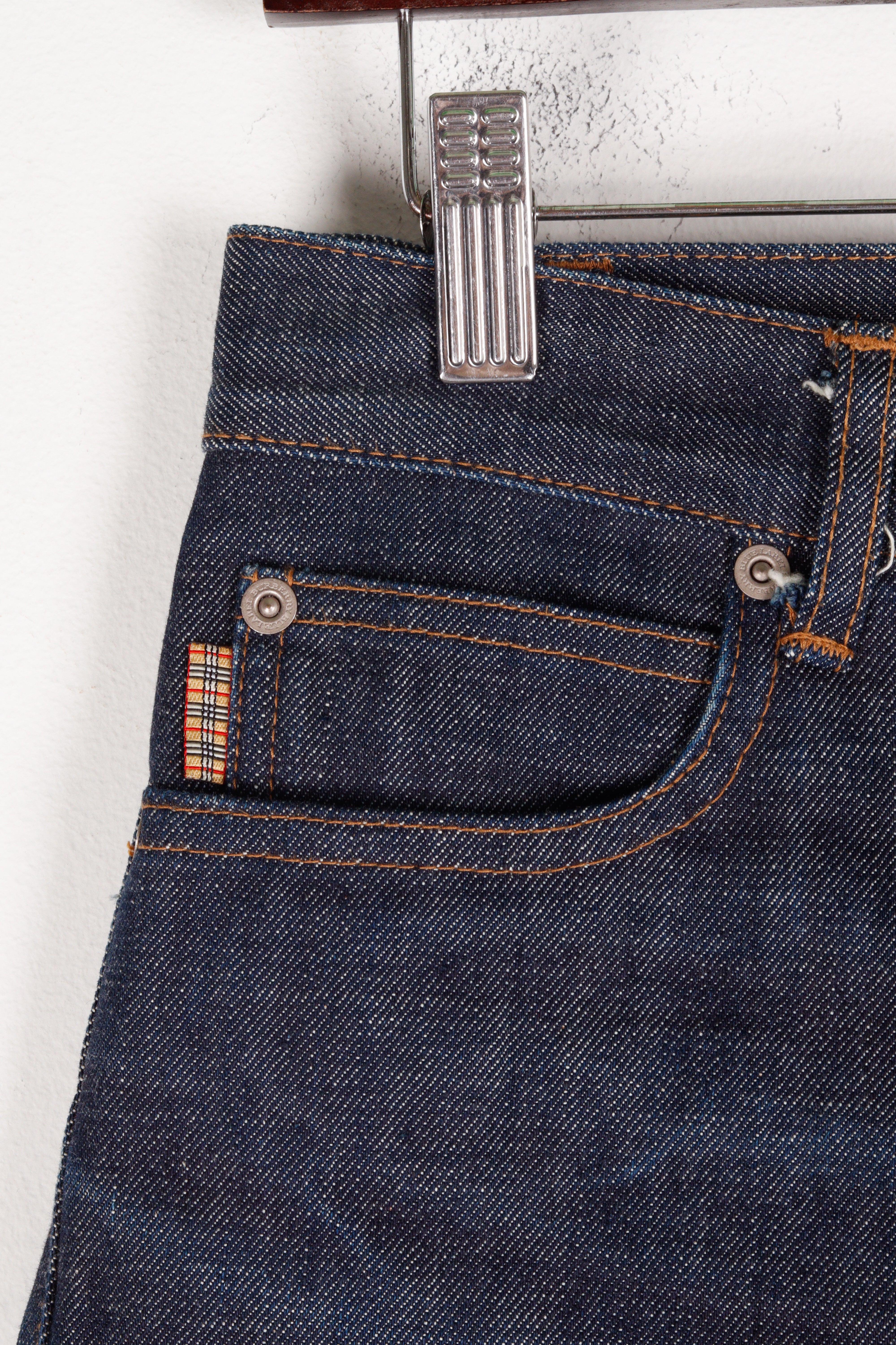 Burberry Blue Label Womens 'Nova Plaid Check Cuff' Denim