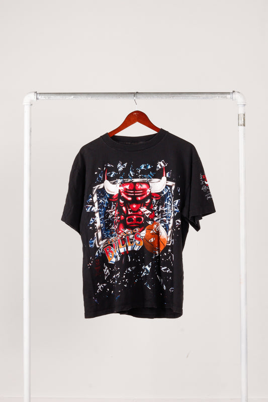 Vintage 1992 Chicago Bulls 'Shattered Backboard Megaprint' T-Shirt