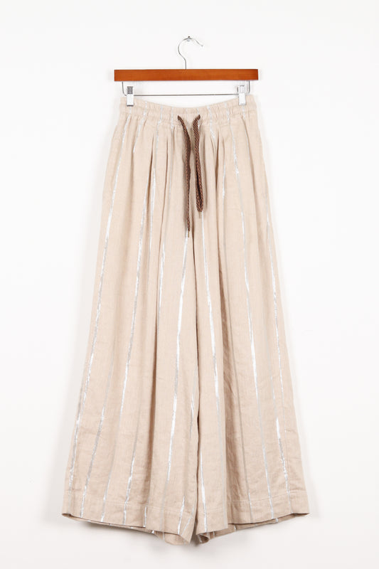 Kapital SS24 'Linen Glitter Phillies Stripe Rude Baggy' Pants Ecru (2024)