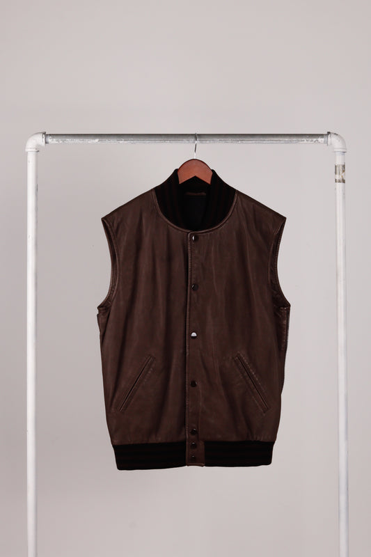 Givenchy AW12 'Sheep Skin Leather Varsity' Vest (2012)