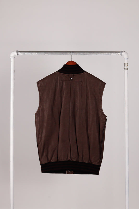 Givenchy AW12 'Sheep Skin Leather Varsity' Vest (2012)