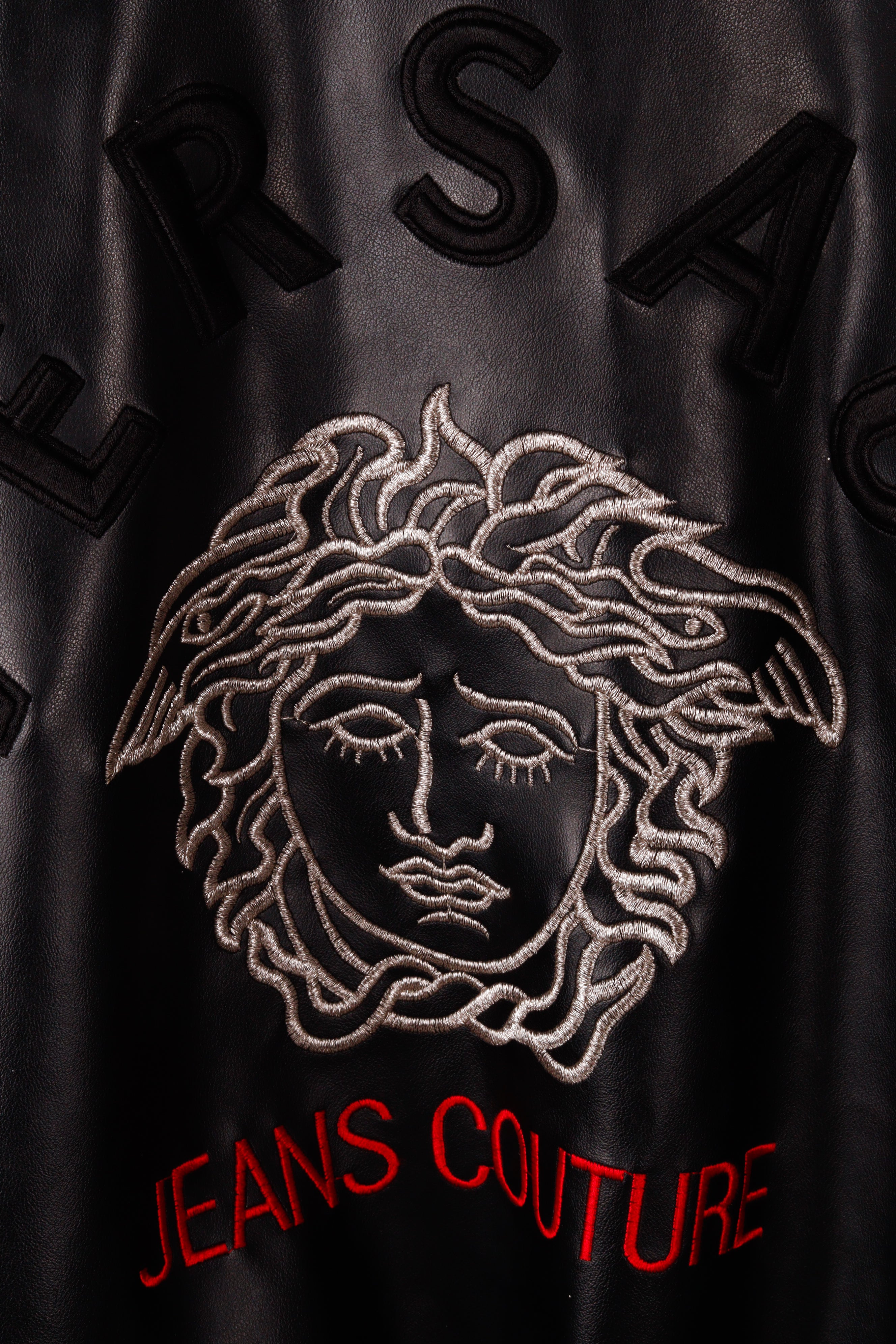 Versace Jeans Couture FW95 'Leather Ribbed Knit Medusa