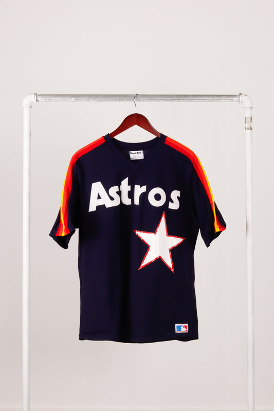 Vintage 1980-83 Sand Knit 'Houston Astros Away' Jersey Navy