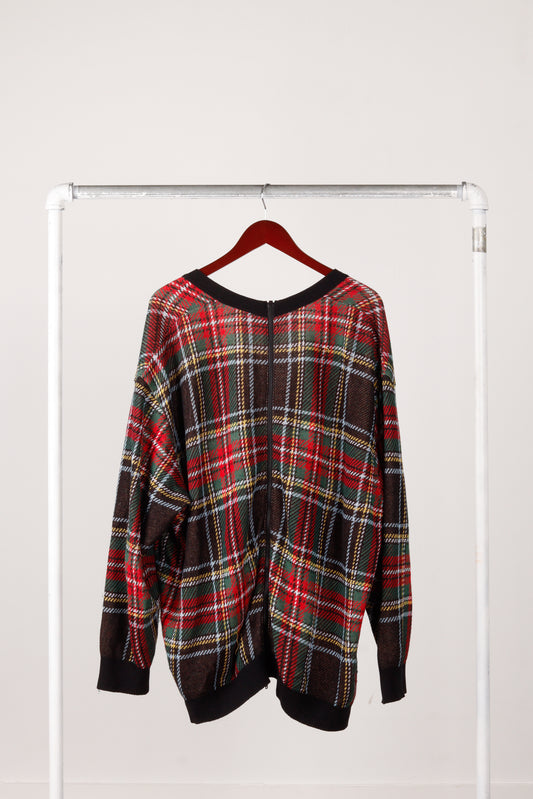 UNDERCOVER SS23 'Tartan Plaid Zipper' Cardigan Sweater (2023)