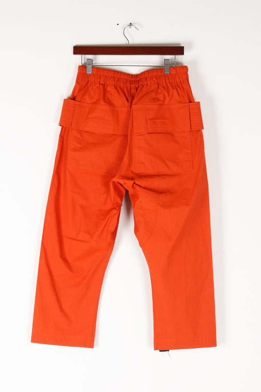 Rick Owens DRKSHDW SS22 'Creatch Cargo Cropped Drawstring' Pants Orange (2022)