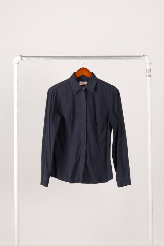 Prada AW12 'Elastane' Blouse Navy (2012)