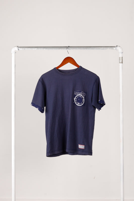Neighborhood x Original Fake SS09 'Graphic Pocket ' T-Shirt Navy (2009)