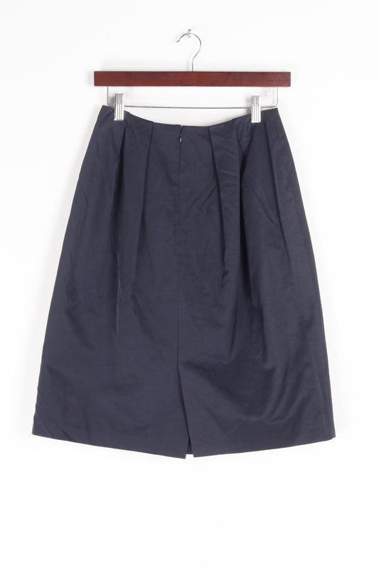 Beams Heart SS19 'Pleated Wrap' Skirt Navy (2019)